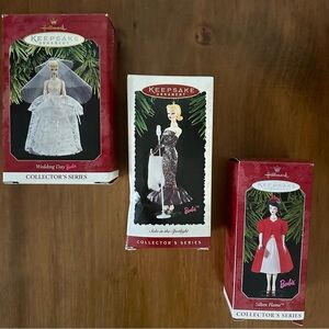 Hallmark Keepsake Barbie Collector Series Ornaments (Lot of 3) Never Used